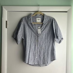 Abercrombie and Fitch striped short sleeve button down